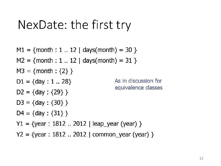 Nex. Date: the first try 11 