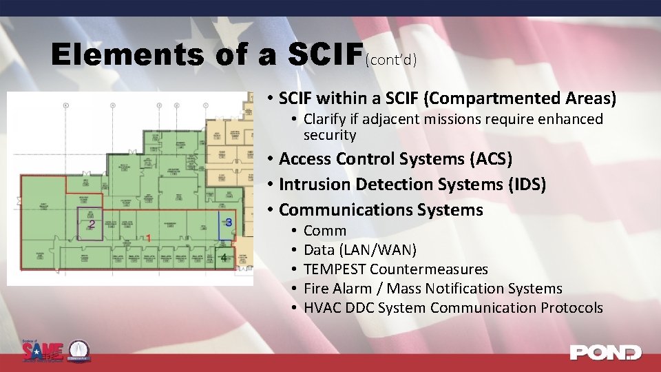 Elements of a SCIF(cont’d) • SCIF within a SCIF (Compartmented Areas) • Clarify if