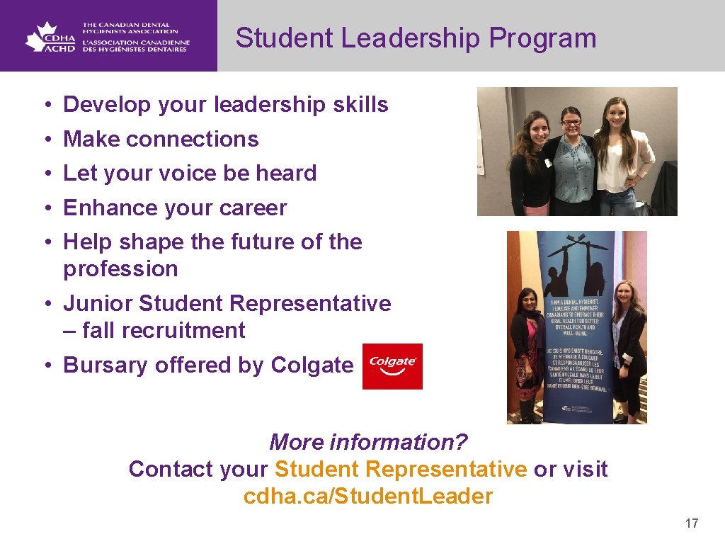 Student Leadership Program • • • Develop your leadership skills Make connections Let your