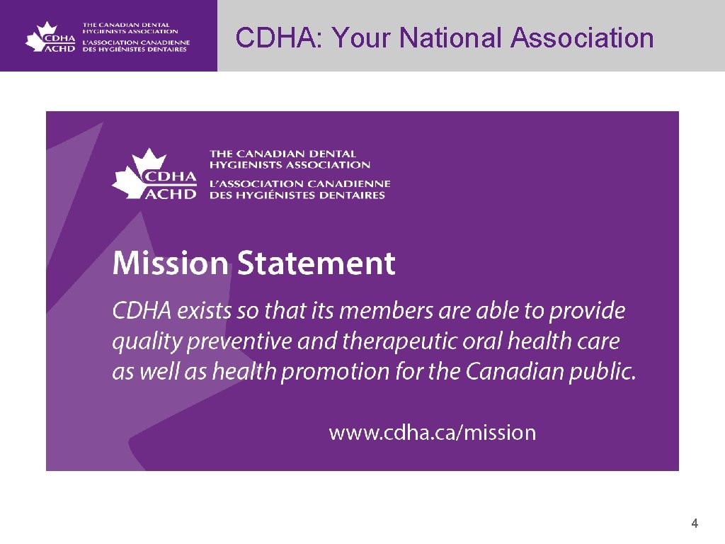 CDHA: Your National Association 4 