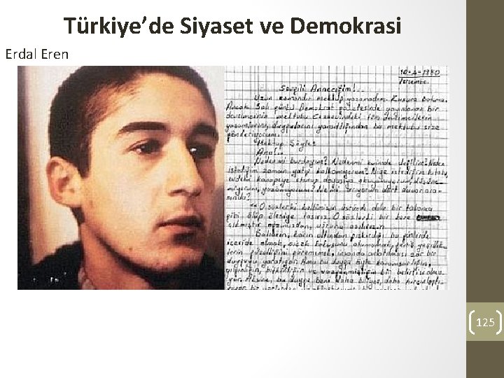 Türkiye’de Siyaset ve Demokrasi Erdal Eren 125 