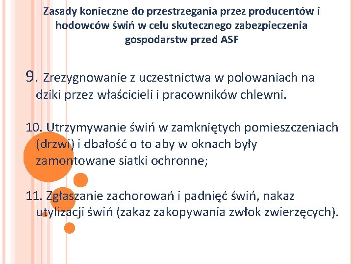 Zasady konieczne do przestrzegania przez producentów i hodowców świń w celu skutecznego zabezpieczenia gospodarstw