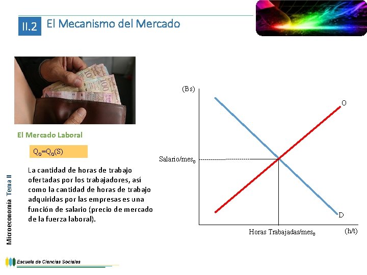 II. 2 El Mecanismo del Mercado (Bs) O El Mercado Laboral Microeconomía Tema II