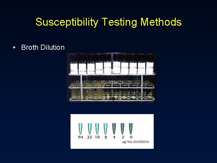 Susceptibility Testing Methods • Broth Dilution 