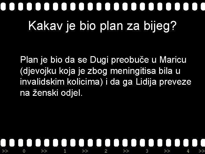 Kakav je bio plan za bijeg? Plan je bio da se Dugi preobuče u