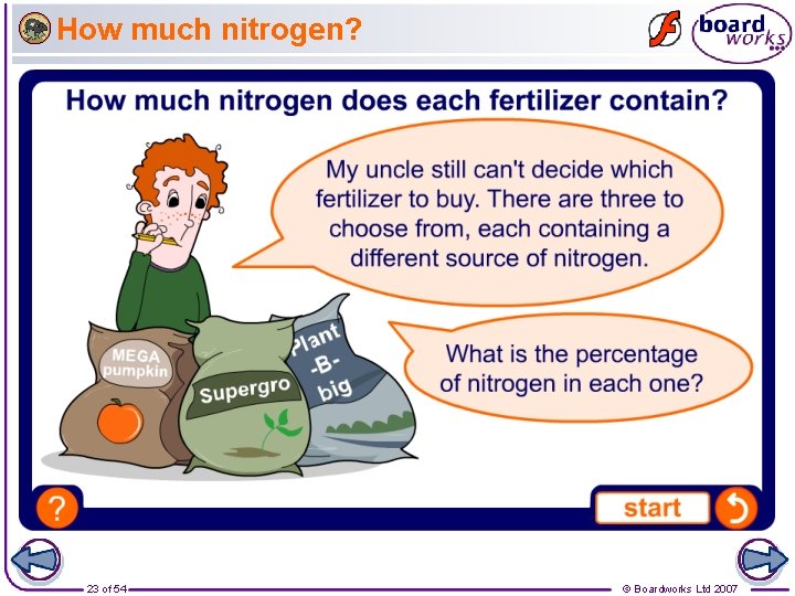 How much nitrogen? 23 of 54 © Boardworks Ltd 2007 