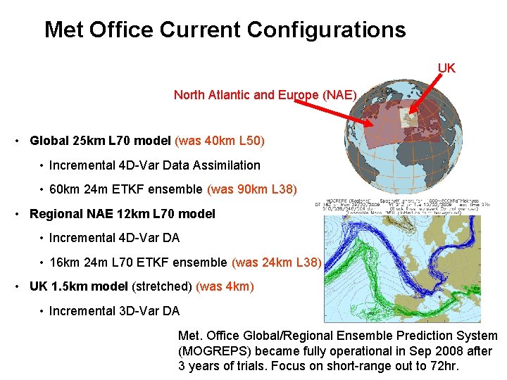 Met Office Current Configurations UK North Atlantic and Europe (NAE) • Global 25 km