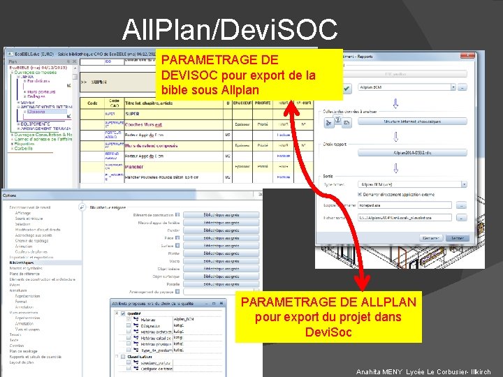 All. Plan/Devi. SOC PARAMETRAGE DE DEVISOC pour export de la bible sous Allplan PARAMETRAGE