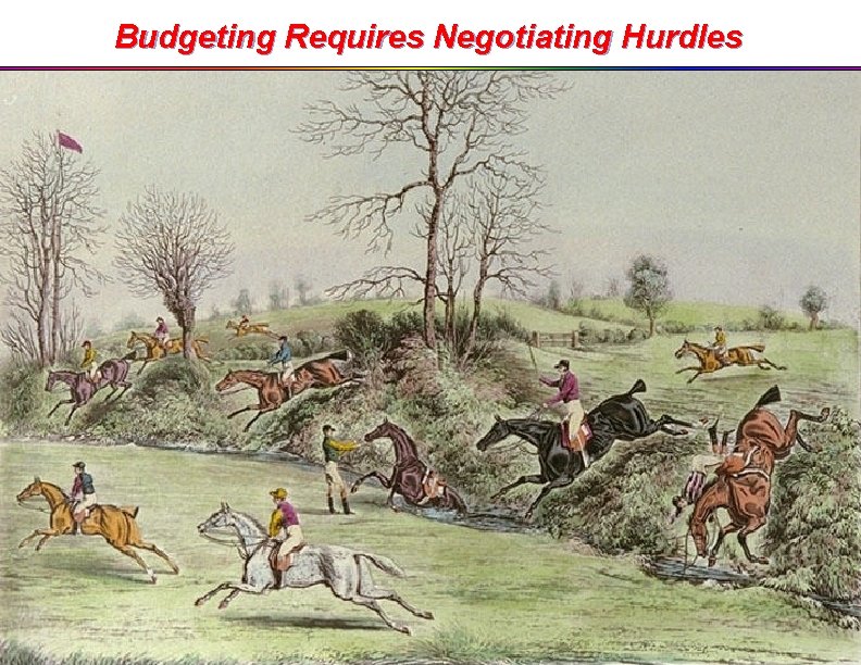 Budgeting Requires Negotiating Hurdles 3 