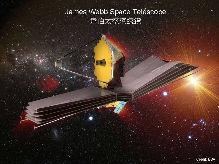 James Webb Space Telescope 韋伯太空望遠鏡 Credit: ESA 