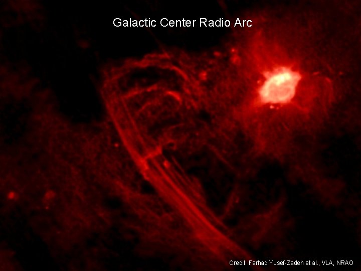 Galactic Center Radio Arc Credit: Farhad Yusef-Zadeh et al. , VLA, NRAO 