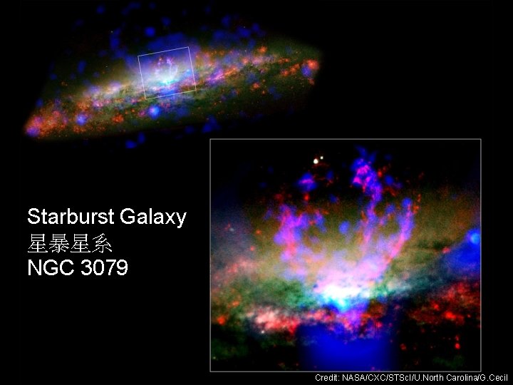 Starburst Galaxy 星暴星系 NGC 3079 Credit: NASA/CXC/STSc. I/U. North Carolina/G. Cecil 