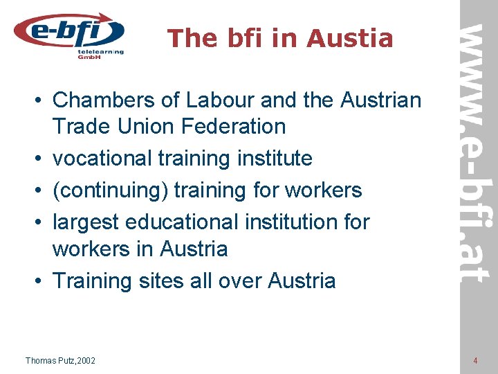 The bfi in Austia • Chambers of Labour and the Austrian Trade Union Federation