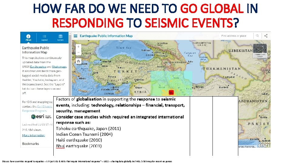 HOW FAR DO WE NEED TO GO GLOBAL IN RESPONDING TO SEISMIC EVENTS? Discuss