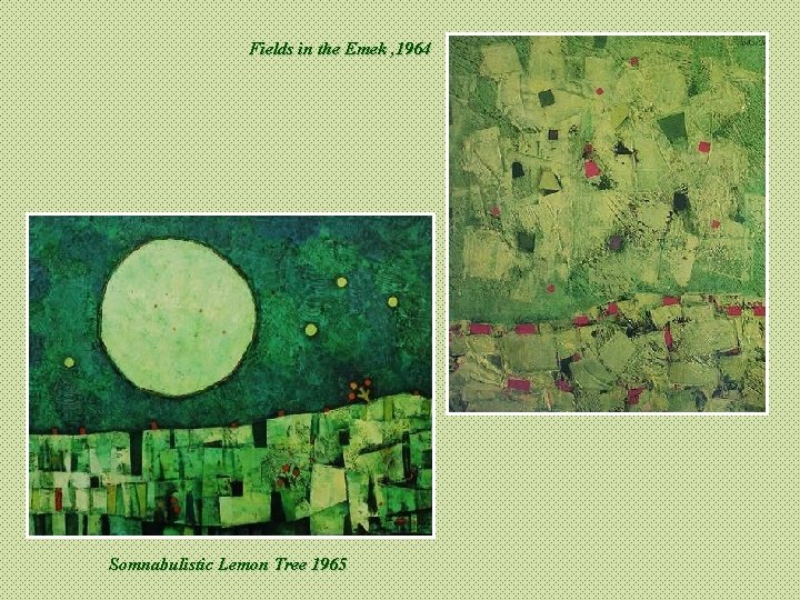 Fields in the Emek , 1964 Paxade 1964 • Somnabulistic Lemon Tree 1965 