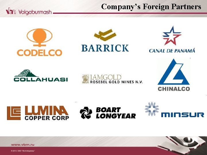 Company’s Foreign Partners 