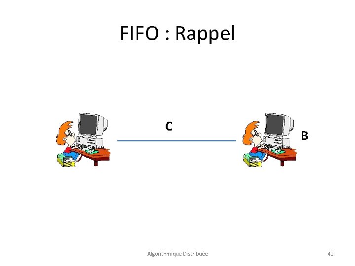 FIFO : Rappel C Algorithmique Distribuée B 41 