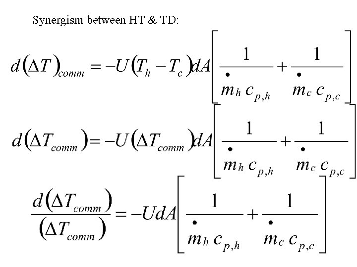 Synergism between HT & TD: 