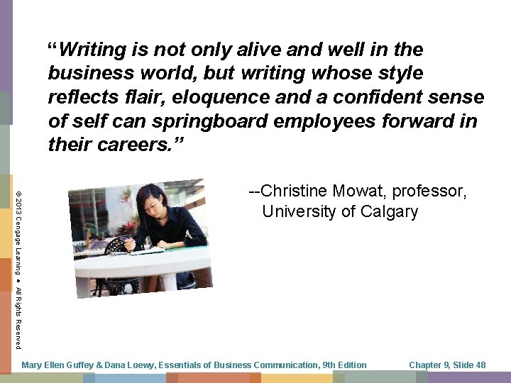 “Writing is not only alive and well in the business world, but writing whose