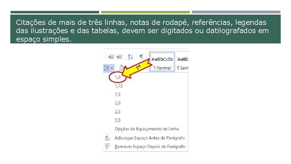 Citações de mais de três linhas, notas de rodapé, referências, legendas ilustrações e das