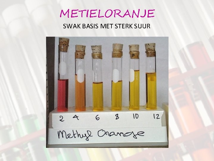 METIELORANJE SWAK BASIS MET STERK SUUR 