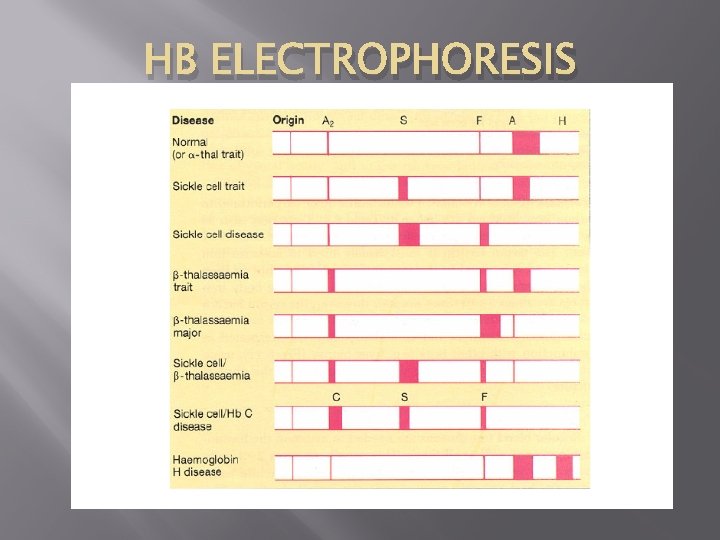 HB ELECTROPHORESIS 