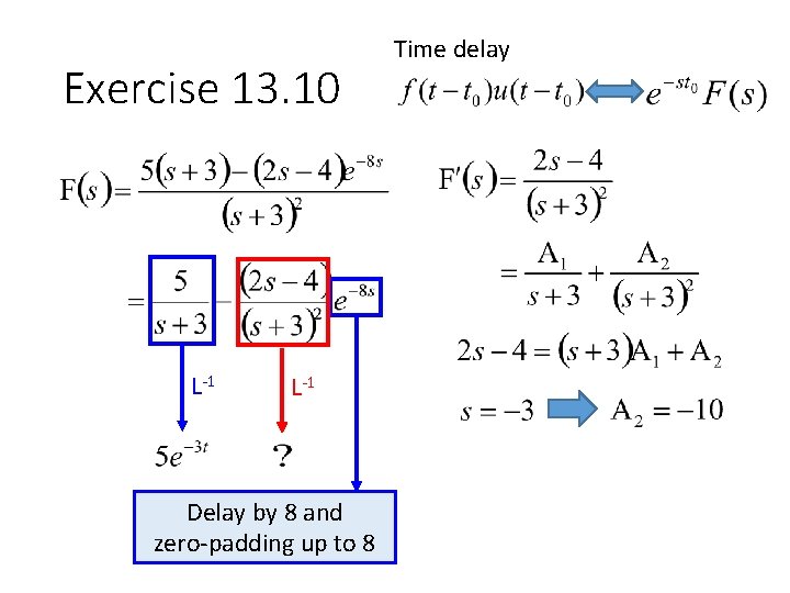Exercise 13. 10 L-1 Delay by 8 and zero-padding up to 8 Time delay
