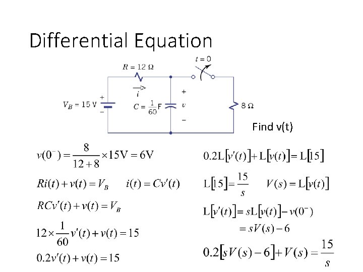 Differential Equation Find v(t) 