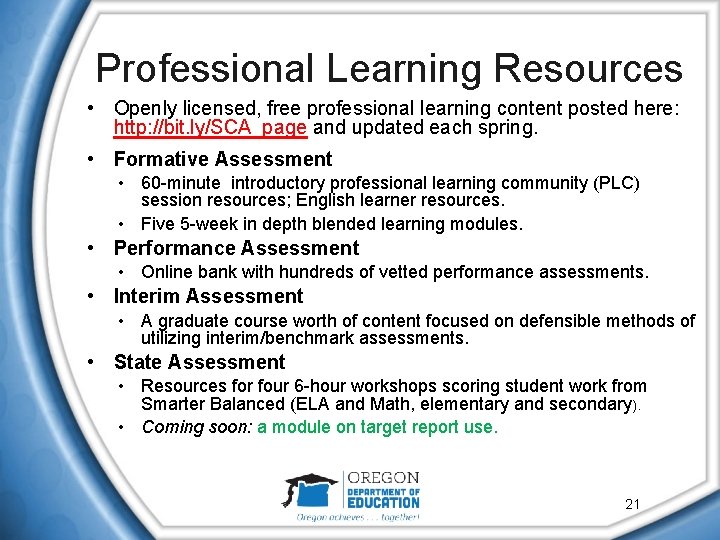 Professional Learning Resources • Openly licensed, free professional learning content posted here: http: //bit.