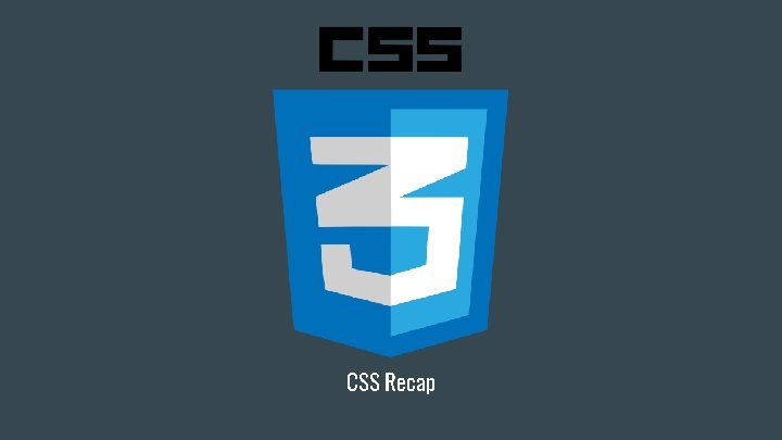 CSS Recap CSS Recap