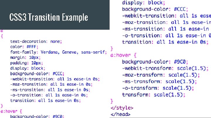 CSS 3 Transition Example CSS 3 Transition Example
