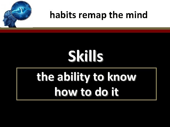 habits remap the mind Skills the ability to know how to do it 