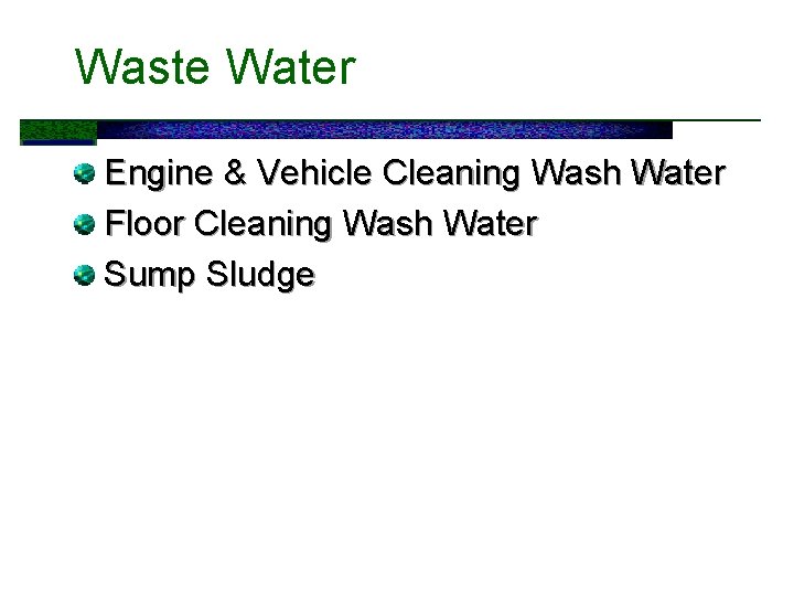 Waste Water Engine & Vehicle Cleaning Wash Water Floor Cleaning Wash Water Sump Sludge