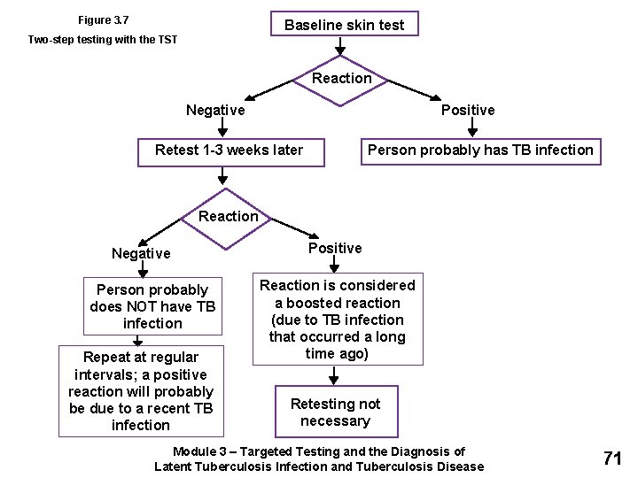 Figure 3. 7 Baseline skin test Two-step testing with the TST Reaction Negative Positive