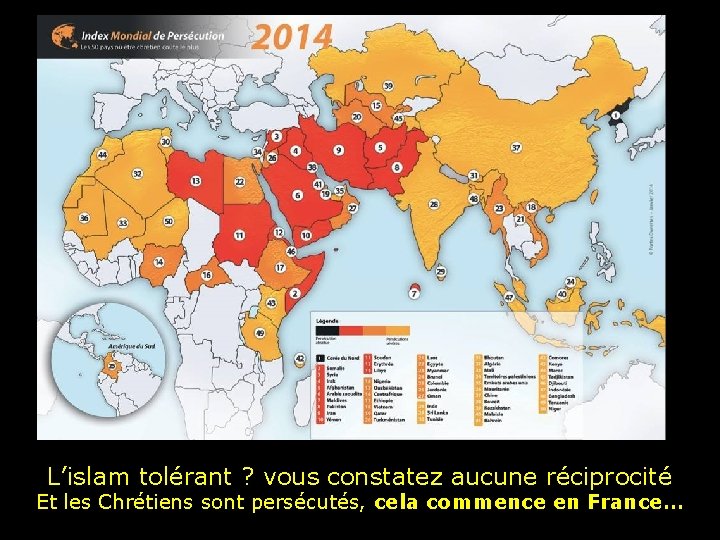 L’islam tolérant ? vous constatez aucune réciprocité Et les Chrétiens sont persécutés, cela commence