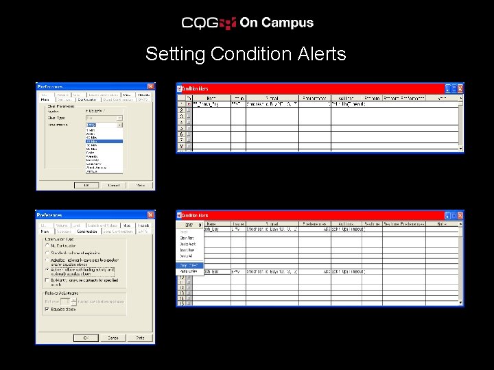 Setting Condition Alerts 