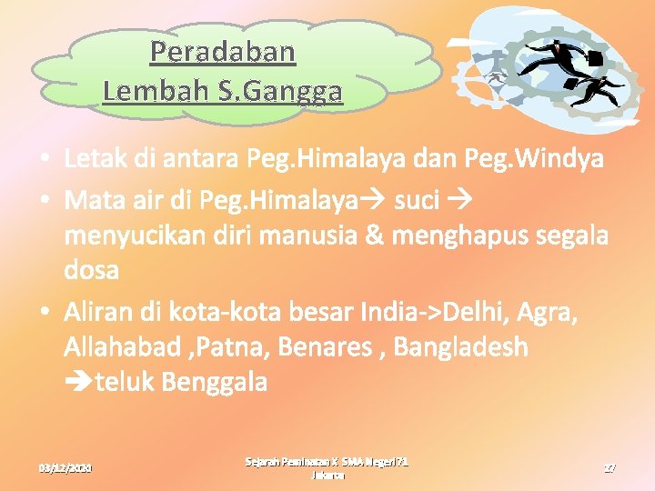 Peradaban Lembah S. Gangga • Letak di antara Peg. Himalaya dan Peg. Windya •
