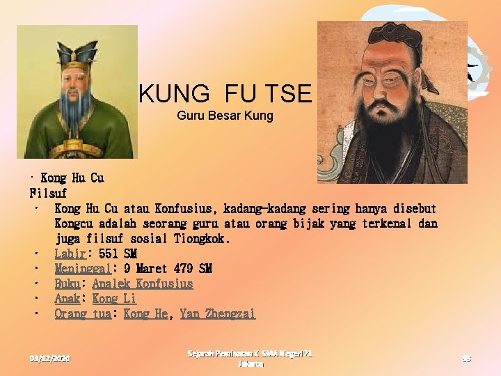 KUNG FU TSE Guru Besar Kung · Kong Hu Cu Filsuf · Kong Hu