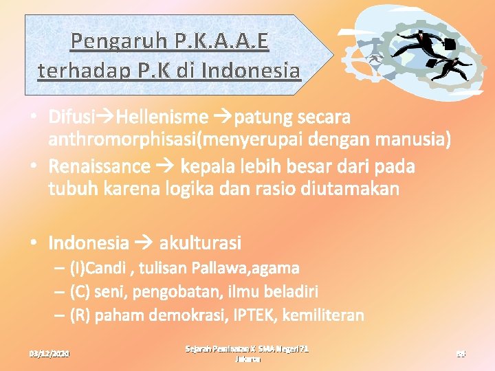 Pengaruh P. K. A. A. E terhadap P. K di Indonesia • Difusi Hellenisme