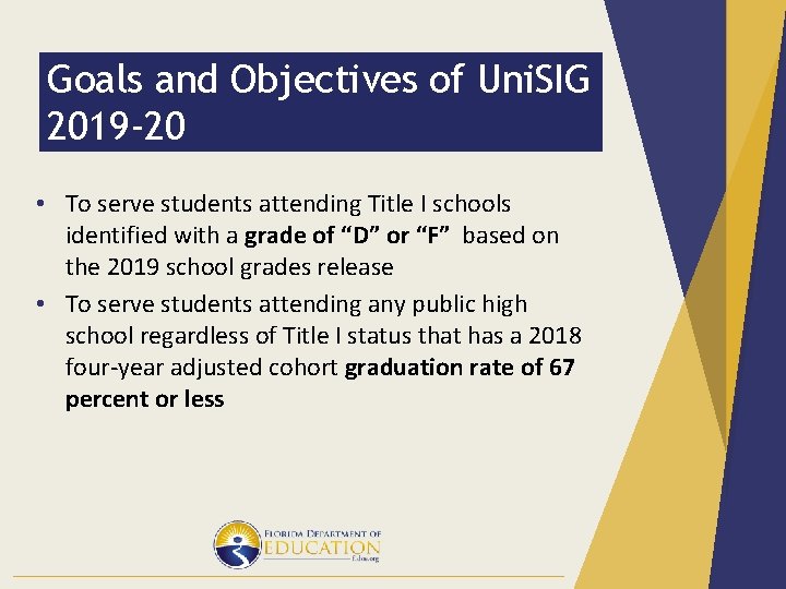 Goals and Objectives of Uni. SIG 2019 -20 • To serve students attending Title