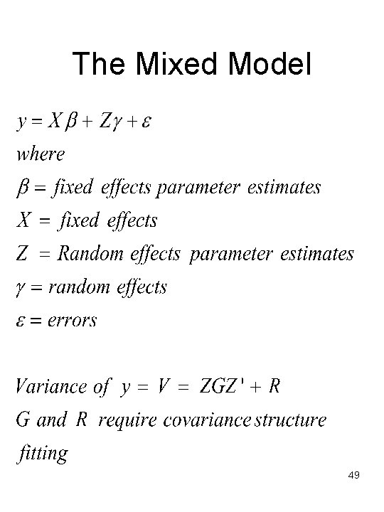 The Mixed Model 49 