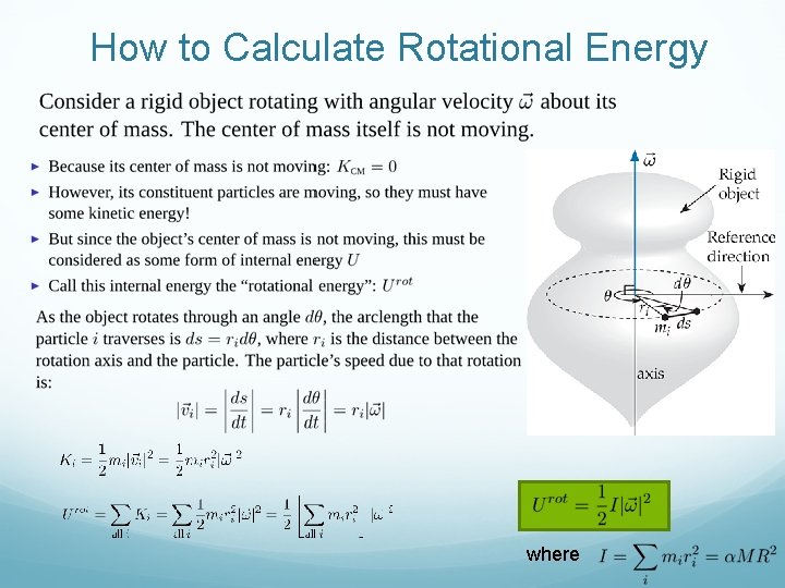 How to Calculate Rotational Energy where 