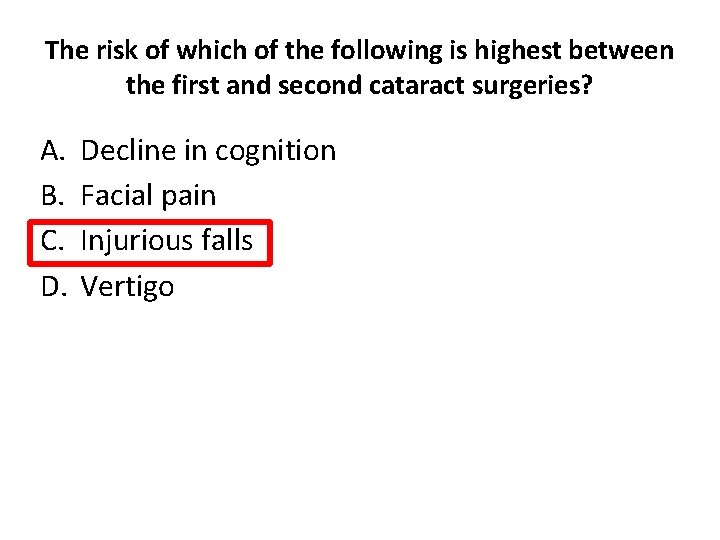 The risk of which of the following is highest between the first and second