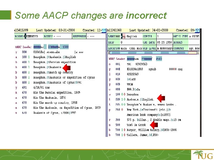 Some AACP changes are incorrect 