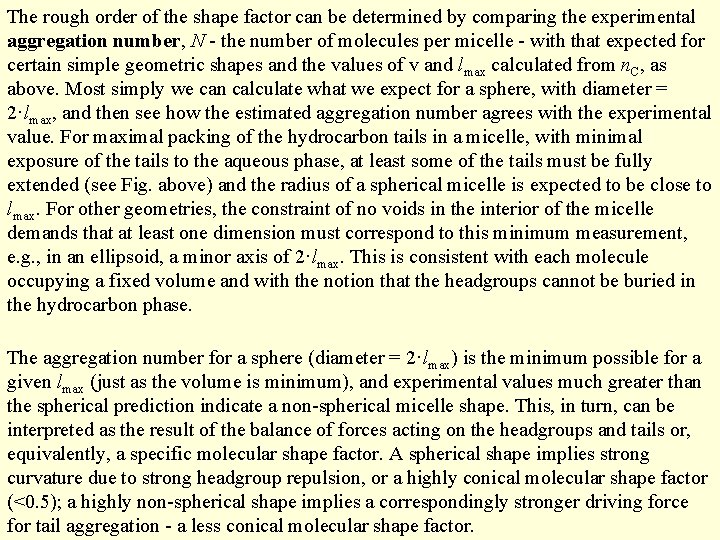The rough order of the shape factor can be determined by comparing the experimental