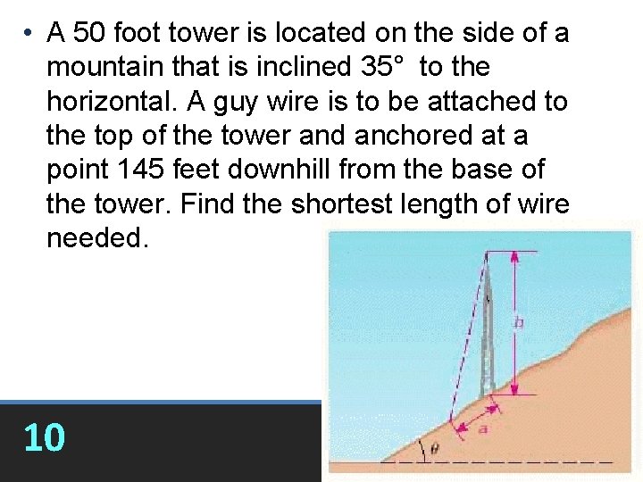  • A 50 foot tower is located on the side of a mountain