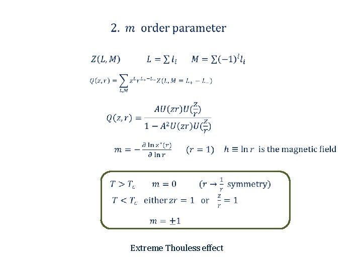  Extreme Thouless effect 