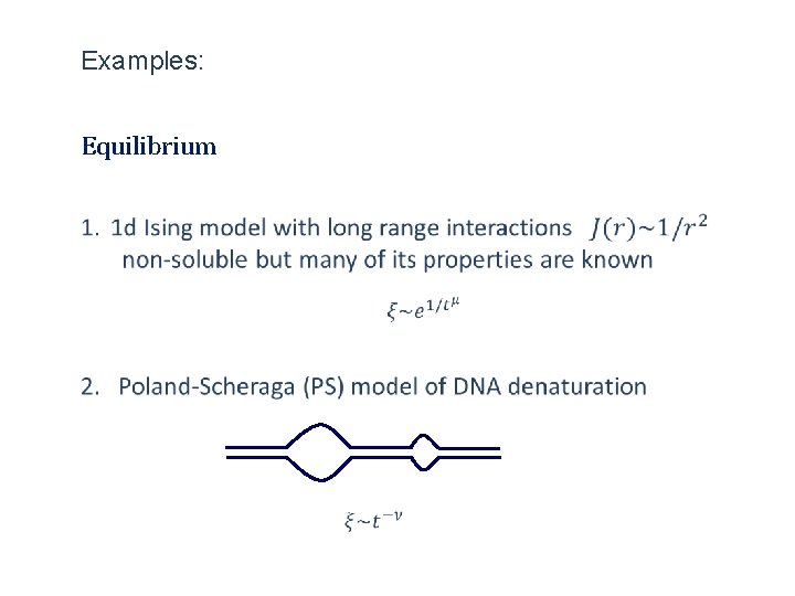 Examples: Equilibrium 