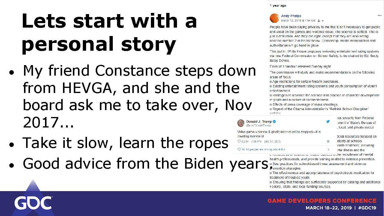 Lets start with a personal story ● ● ● My friend Constance steps down