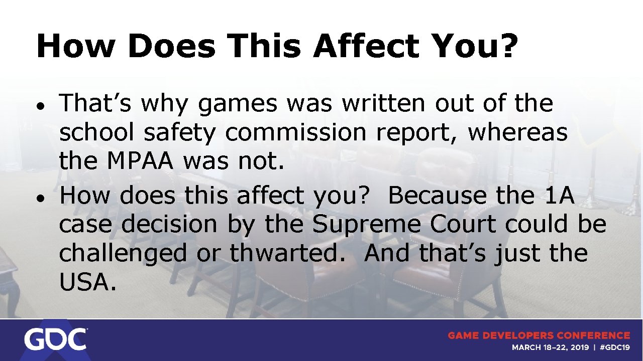 How Does This Affect You? ● ● That’s why games was written out of